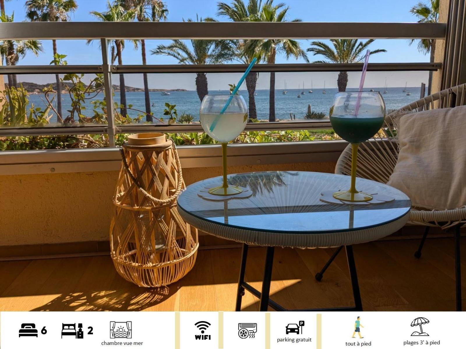 "Le Palmier Dore", Cosy T3 A 3 Minutes A Pied Des Plages, Parking Et Clim Sanary-sur-Mer Luaran gambar